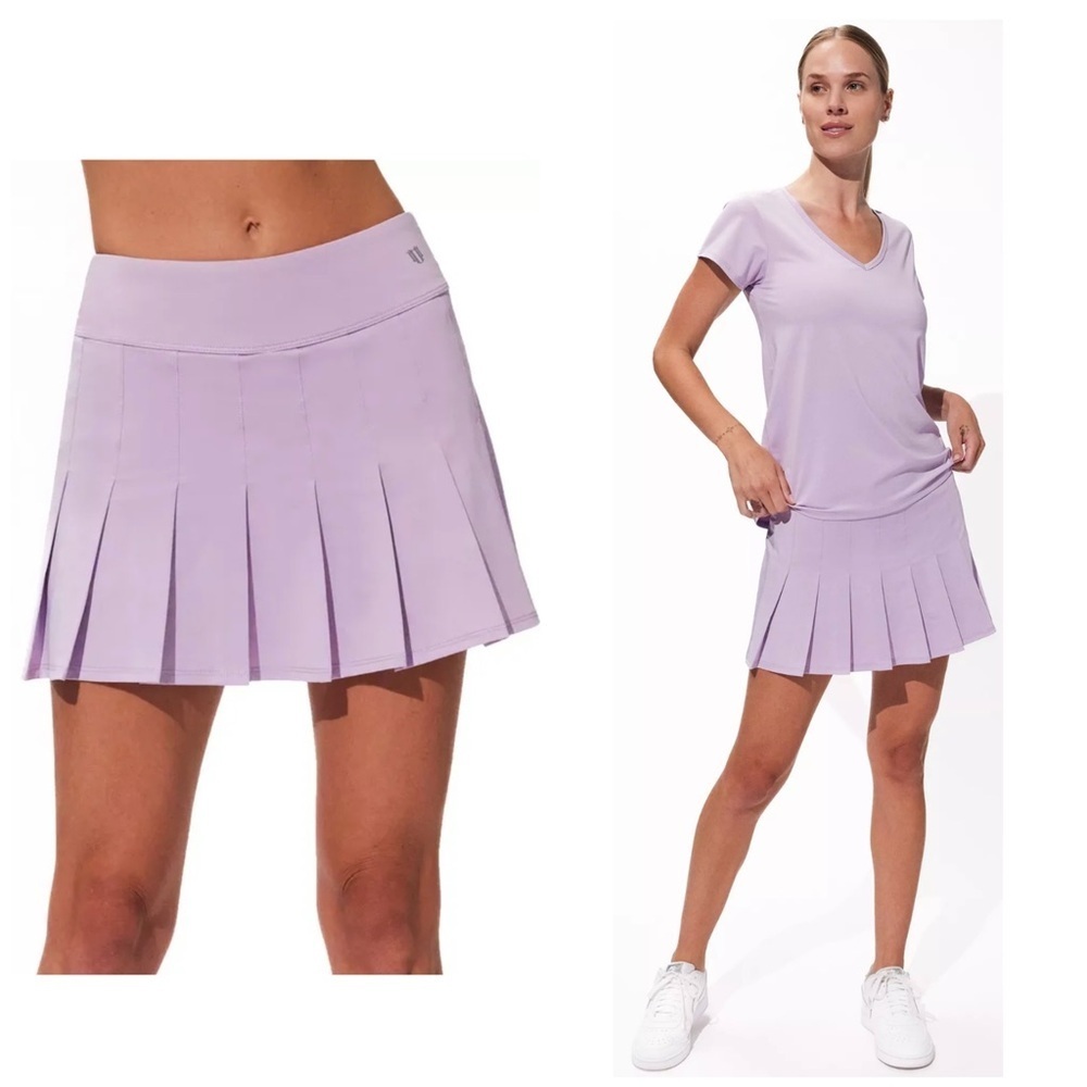 EleVen By Venus Williams | Pleated Preppy Tennis Flutter Skirt Wisteria | S